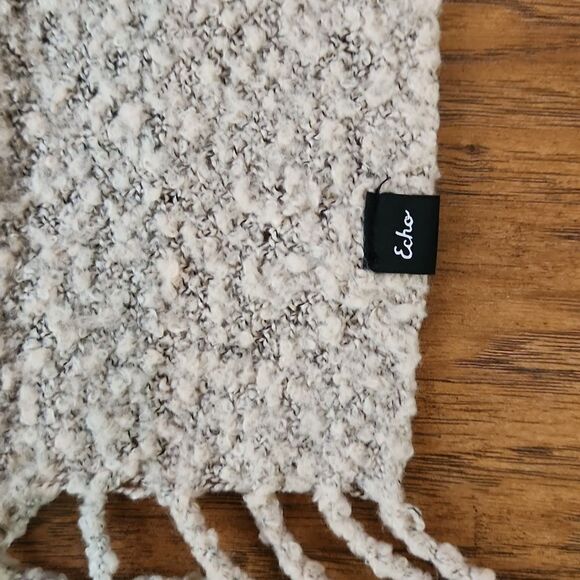 Women's beige scarf shawl by Echo - Picture 2 of 4